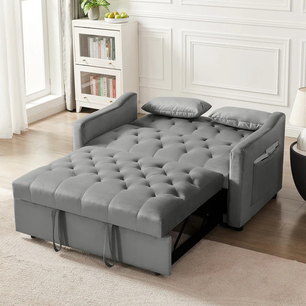 52.7_-Velvet-Upholstered-Multifunction-Sofa-Bed-with-Pull-Out-Bed_-Adjust-Back-and-Side-Pocket-for-Living-Room-Bed-Room_2_-style-my-space-furniture.webp