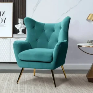 Becky Suede Accent Chair - Bottle Green