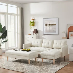 Modern Suede Sofa Set
