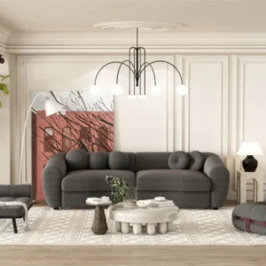 Premium Modern Suede Sofa Set
