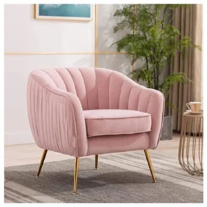 Upholstered Accent Chair in Suede