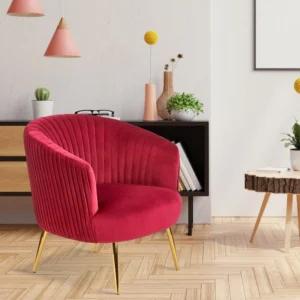 Upholstered Accent Chair in Suede